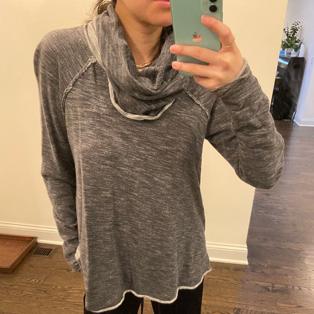 Free People Sweaters | Free People Cocoon Cowl Pullover | Color: Gray | Size: S