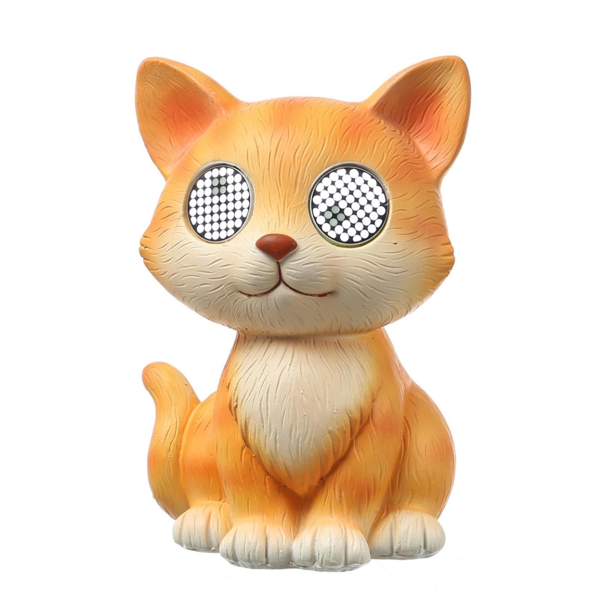 MARELIDA LED Solar Katze mit blizelnden rollenden Augen Tierfigur H: 22,5cm Image