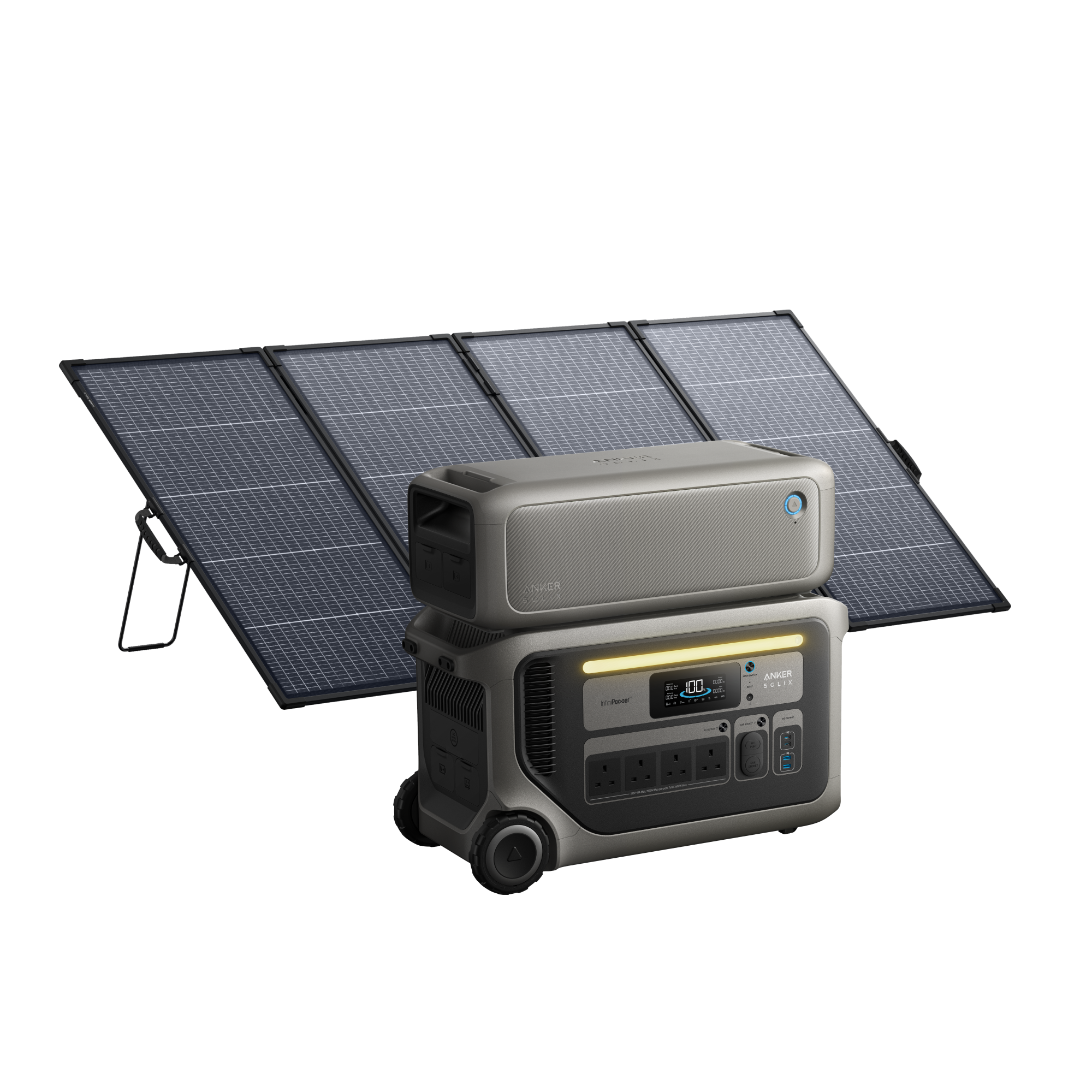 Anker SOLIX F3000 + Expansion Battery + PS400 Bifacial Portable Solar Panel