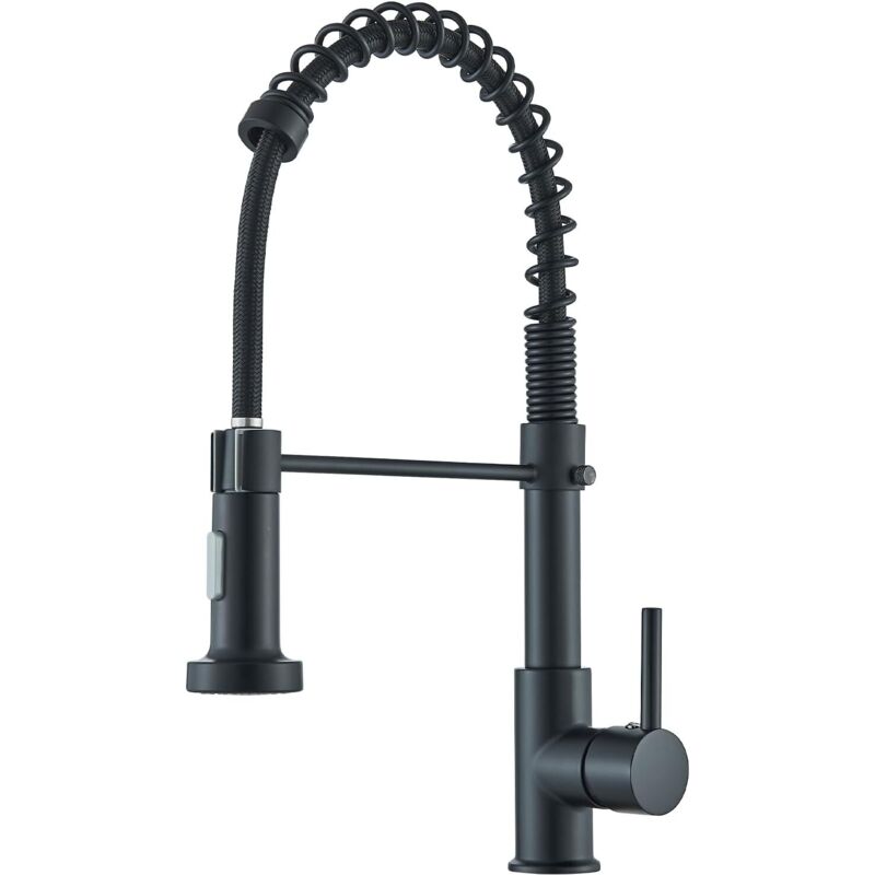 Rubinetto Da Cucina Con Doccetta Estraibile, Miscelatore Da Cucina Monocomando Girevole A 360°, Rubinetto A L, Rubinetto Moderno In Acciaio Inox, 2 Tipi Di Getti, Rubinetto Estraibile Per Lavello Da C