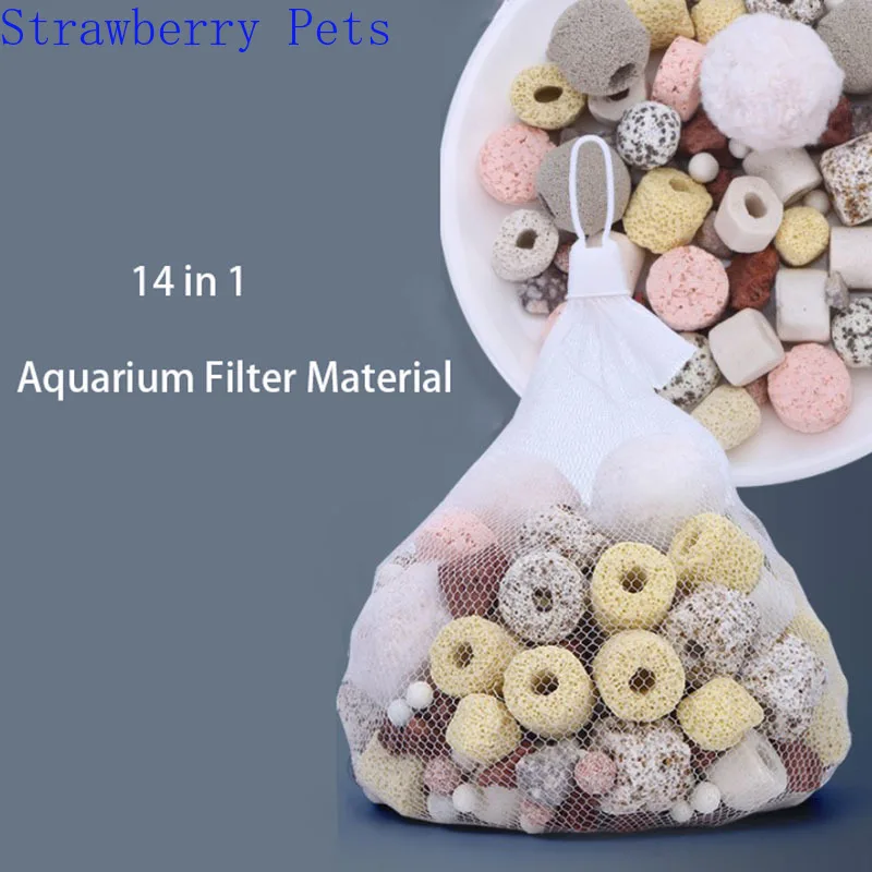 100g 250g 14 Arten Aquarium Bio Bälle biochemische Kugel Filter medien für Aquarium Filter Zubehör für Aquarium effektiv Image