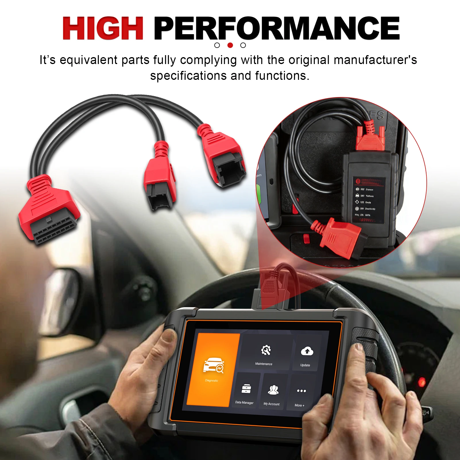 OBD2-Kabeladapter Diagnoseanschluss mit 12+8 Programmierfunktionen für Autel Maxisys MS905 MS906 MS906S MS906BT MS908 MS908S PRO Image