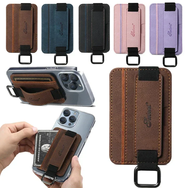 Luxus Universal DIY Leder Stick Back Case für iPhone 15 14 13 12 11 Pro max xs xr 7 8 6 se Karten halter Abdeckung für iPhone 15pro Image