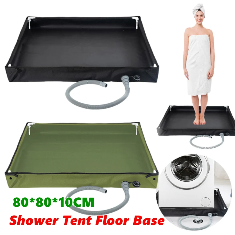 Tragbare Duschwanne mit Ablaufschlauch, Faltbare Duschbasis, Camping-Duschzelt-Bodenbasis, Outdoor-Zelt-Duschwanne Image