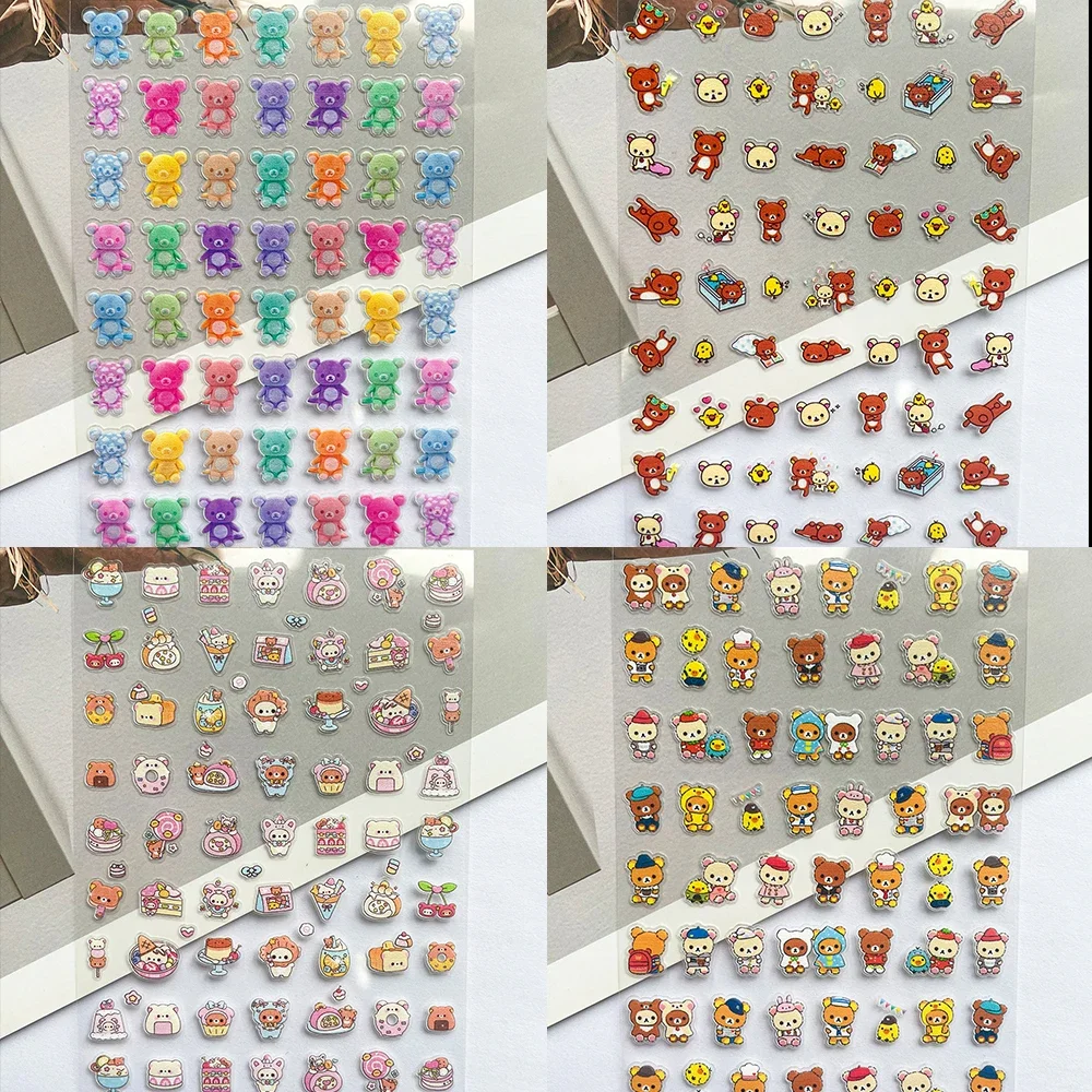 PVC Super Mini Rosa Rilakkuma Poster-Aufkleber, Nagelkunst-Bären-Dekoration, Handyhülle, Laptop-Tastatur-Aufkleber, Niedliche Geschenk-Sticker Image