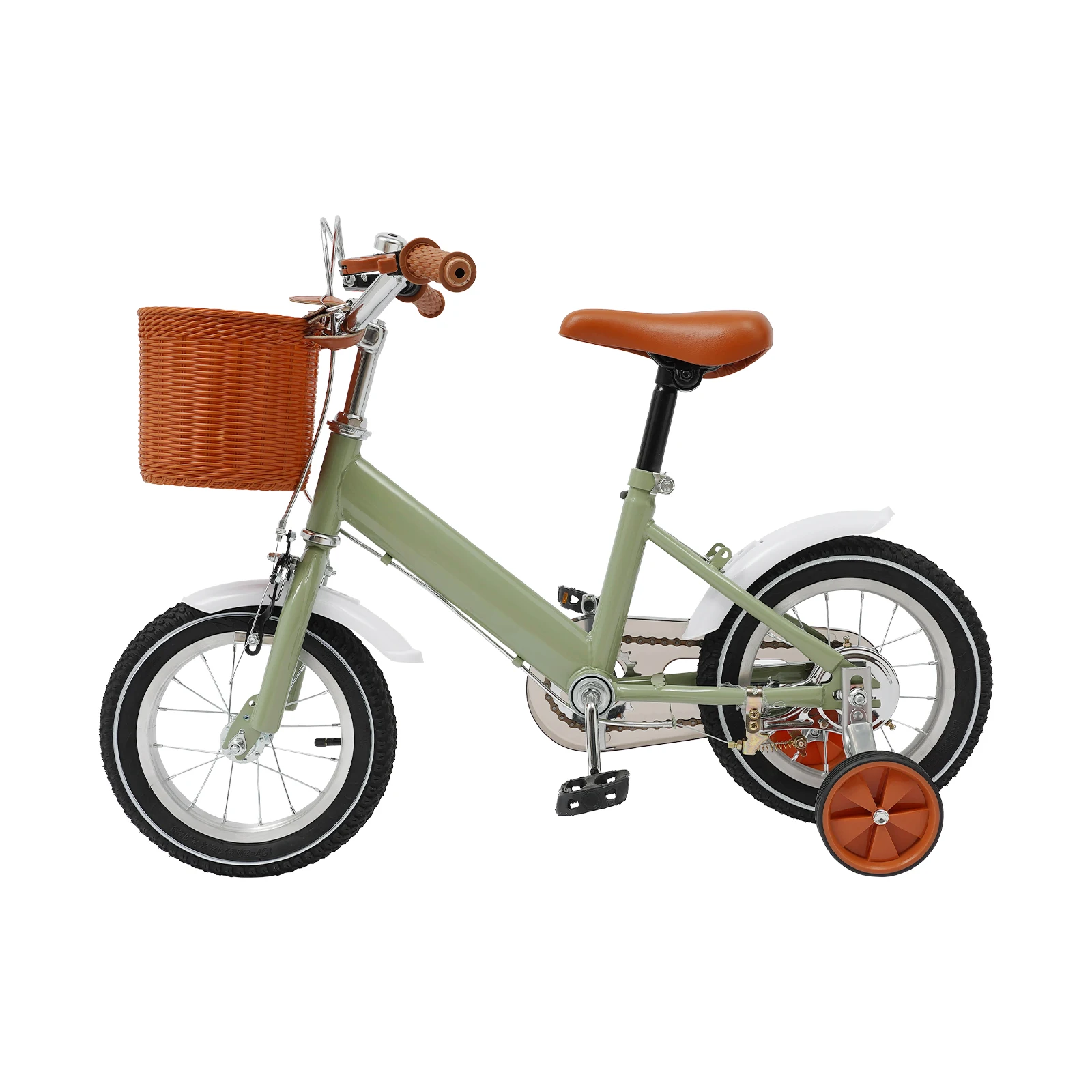 12-Zoll-Kinderfahrrad für 2-4 Jahre, 40kg Tragkraft, Verstellbarer Sitz & Lenker, Stützräder, Vorder- & Hinterradbremsen, Geschenk für Jungen und Mädchen Image
