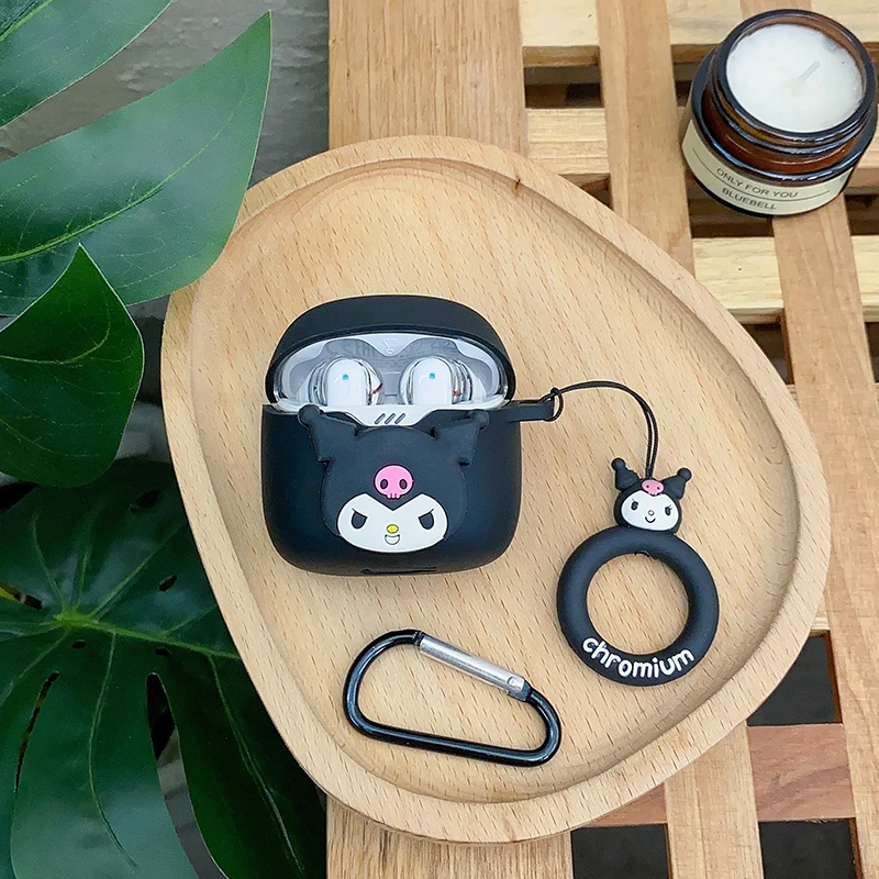 Cartoon-Hülle für JBL Tune Flex 2-Kopfhörer, Silikonhülle, stoßfest, weiche Hülle für JBL Tune Flex mit Fingerband Image