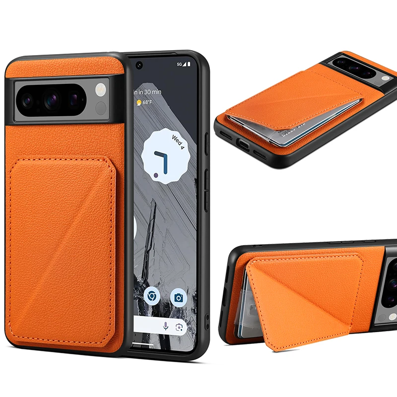 EUCAGR Stoßfeste Brieftasche Telefon Fall Halter Leder Magnetische Tasche Abdeckung Für Google Pixel 10 9Pro 8 7 6 Pro 6A 7A Pixel 8Pro 8A Image