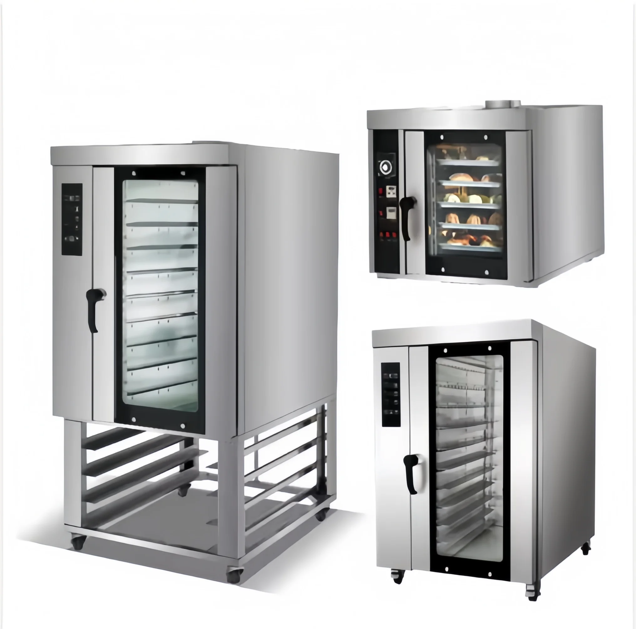 Professioneller 5-10 Bleche Backofen für Gastronomie und Bäckereien – Großformatiger gewerblicher Konvektionsofen (Elektro/Gas) für Restaurants, Bäckereien und Hotels Image