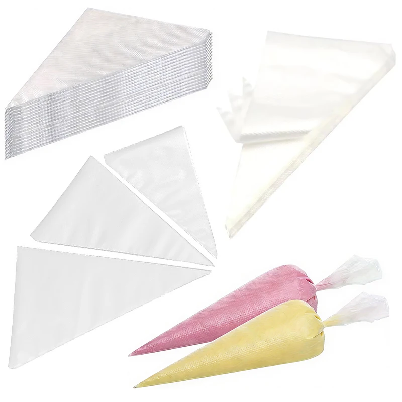 50 Stück/Packung Spritzbeutel Einweg-Gebäckbeutel S/M/L Verfügbar Kuchen-Creme-Formbeutel Küchen-Backzubehör ZYF Image