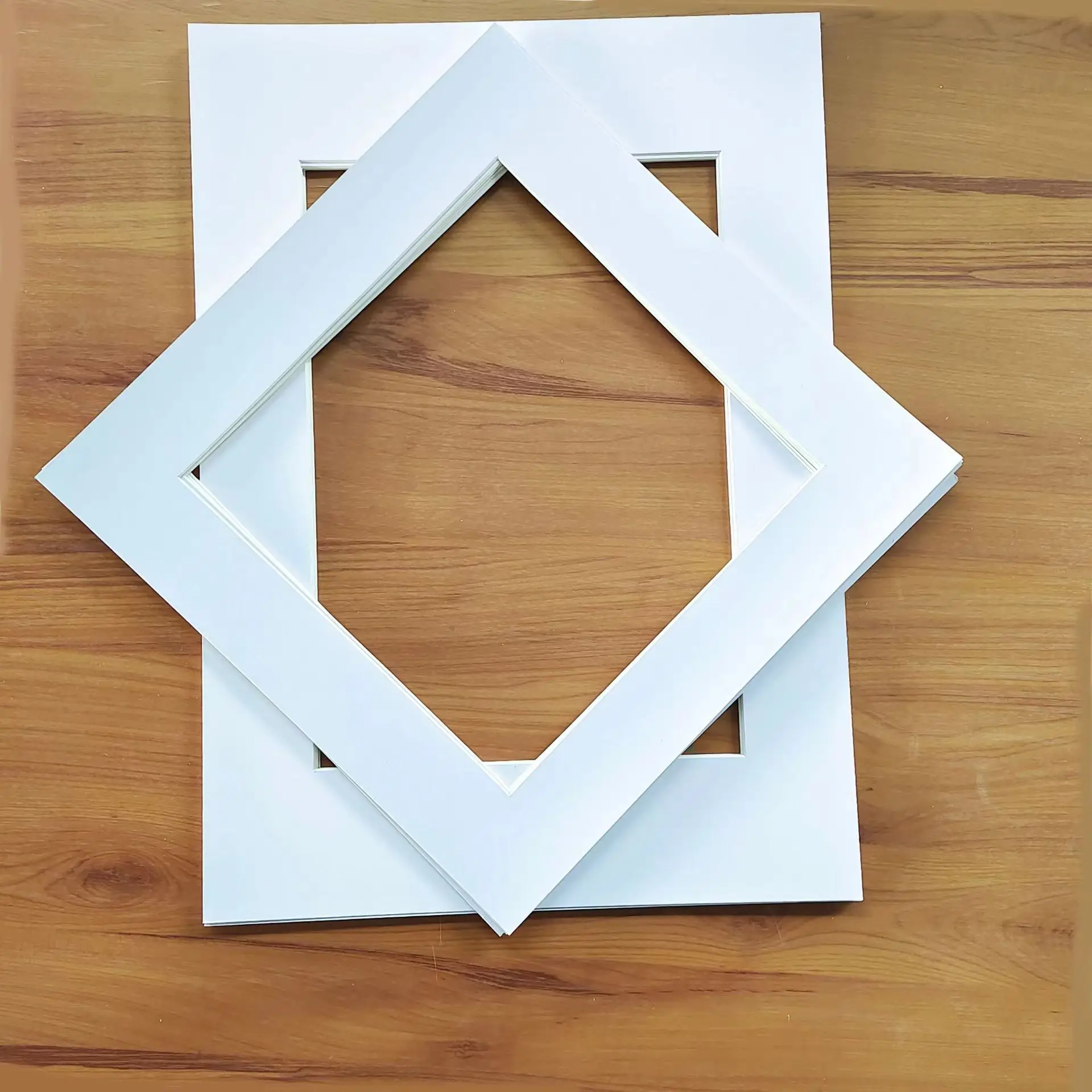 10 Stück Fotomatten, quadratische Papierhalterungen für 7/8/10/12/16/20 Zoll Bilderrahmen, Fotodekoration, Fotomatte, Papier-Fotorahmen Image