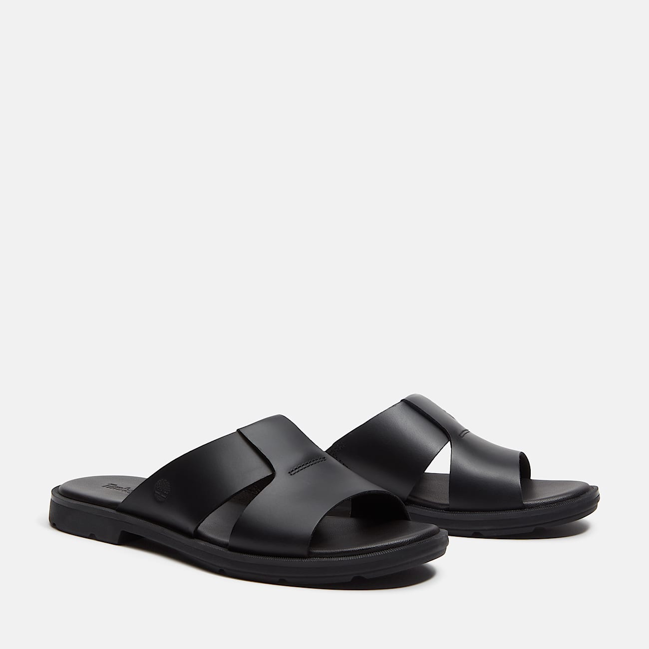 Sandale TIMBERLAND "CALISTA BAY SLIDE SANDAL", Damen, Gr. 36, blk full grain, Leder, Schuhe Sandale, aus Timberland Premium Leder