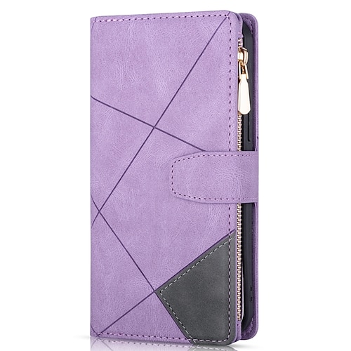 Handy Hülle Handyhüllen Für Samsung Galaxy S26 S26 Plus S26 Ultra Brieftaschenhülle Reisverschluss Vollschutz Ständer Geometrisches Muster PU-Leder Image