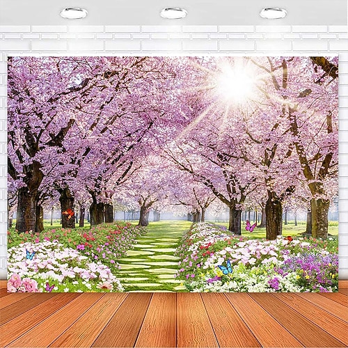 3D-Wandteppich mit Eishöhle, Winterlandschaft, rosa schneebedeckten Bäumen, Bergsee-Spiegelung, Naturkunst, ästhetischer Hintergrund für Wohnzimmer und Schlafzimmer Image