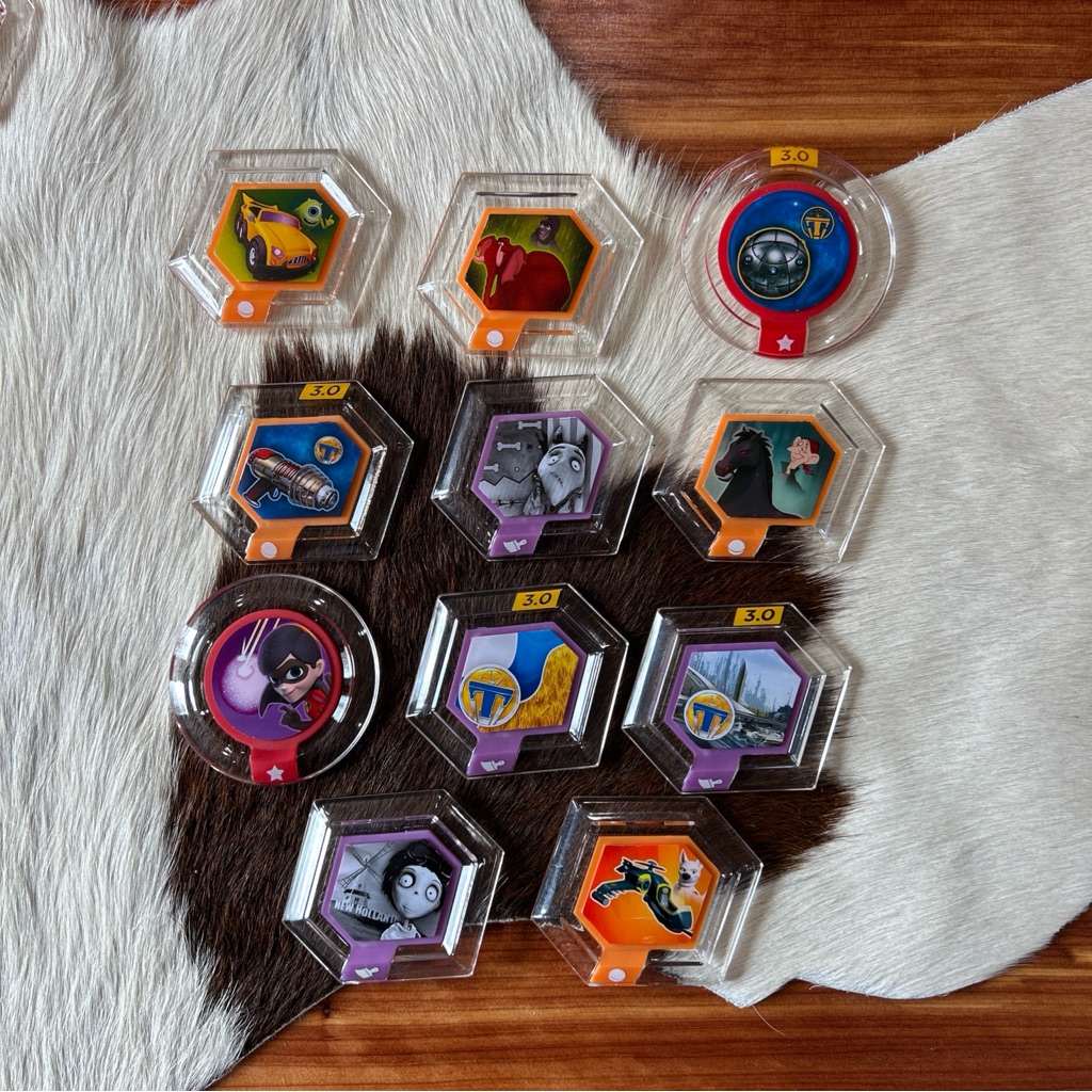 Disney Video Games & Consoles | Disney Infinity Power Discs Lot Tarzan Incredibles Bolt Monsters University | Color: Red | Size: Os