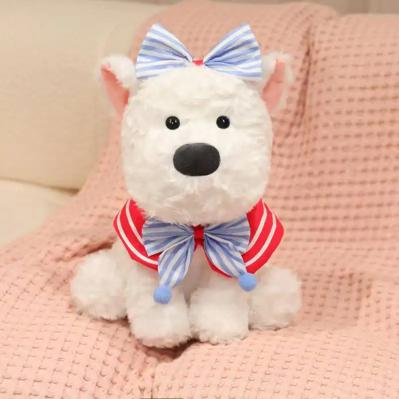 Neueste Schals und Schalbänder, West Highland Hundepuppen, Kawaii Plüschtiere, Figuren, Cartoon-Anime, niedliche Kindergeburtstags- und Feiertagsgeschenkpuppen Image