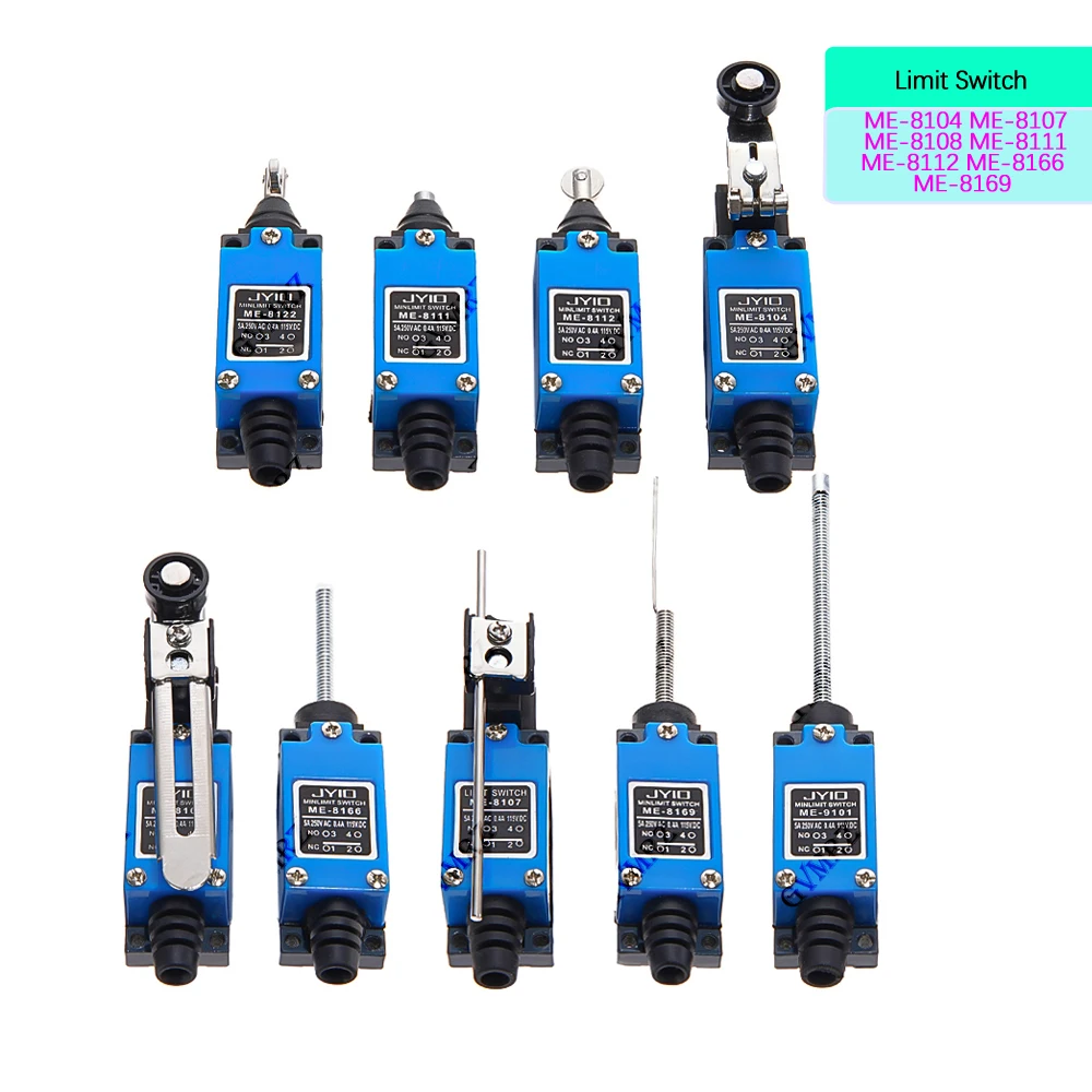 Einstellbarer Rollenhebel-Endschalter ME-8104 ME-8107 ME-8108 ME-8111 ME-8112 ME-8166 -8169 Drehschalter AC250V NO NC Image