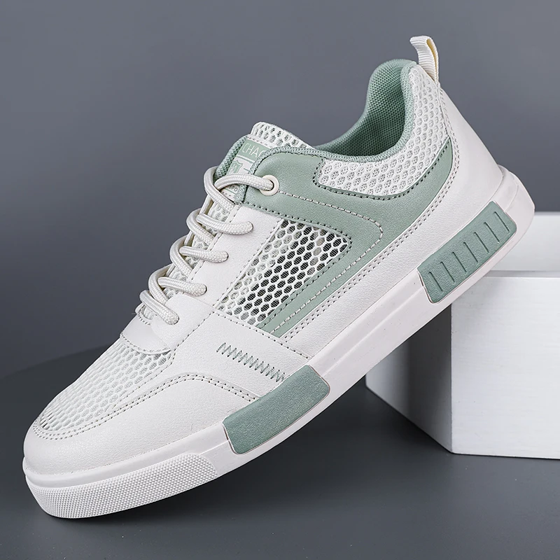 Klassische Mesh-Sneaker für Herren, große Größe 47, bequeme, atmungsaktive Freizeit-Sneaker für Herren, Sportschuhe für den Außenbereich, rutschfeste Herren-Skateboard-Schuhe