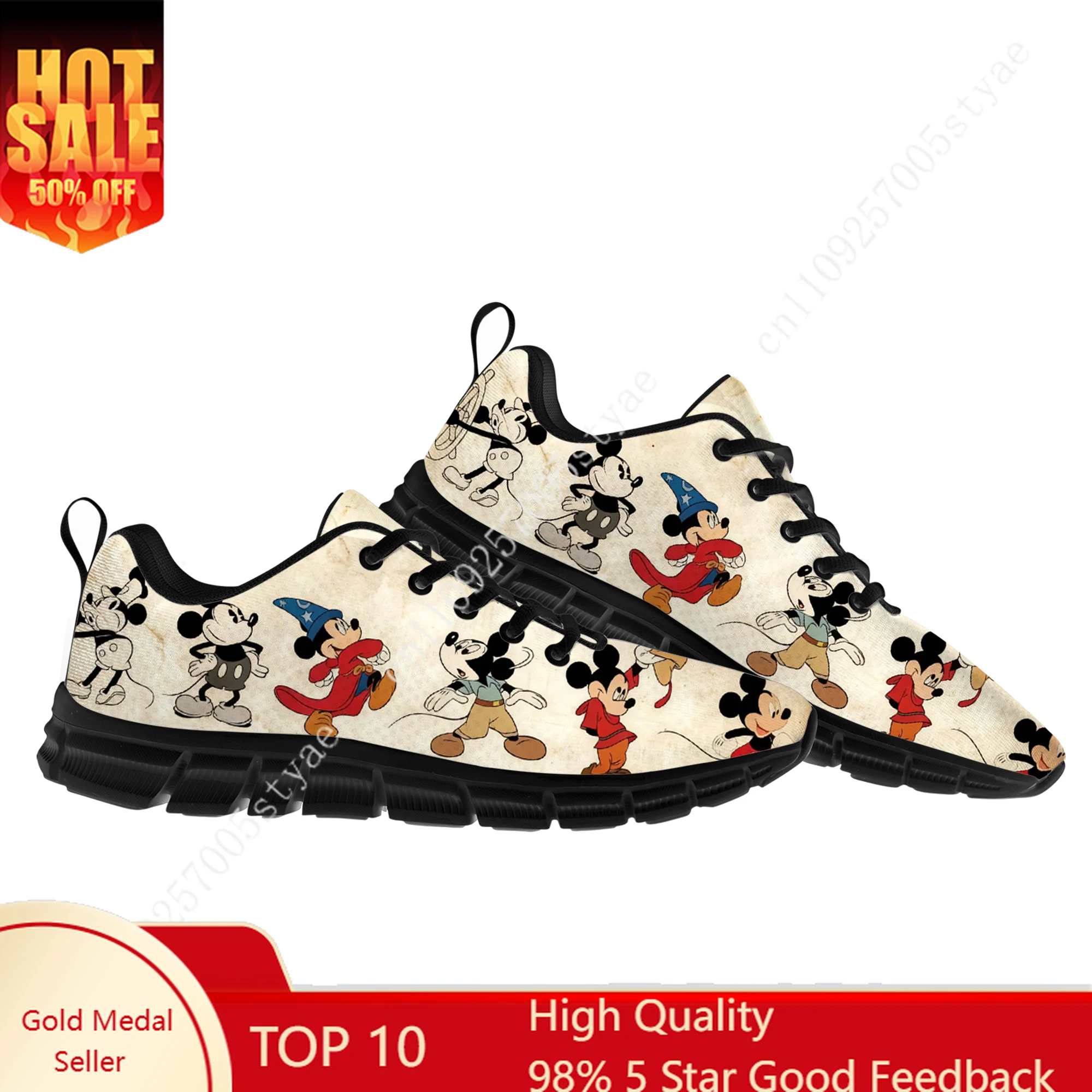 Disney Mickey Mouse Sportschuhe für Herren und Damen, lässige, leichte Laufschuhe