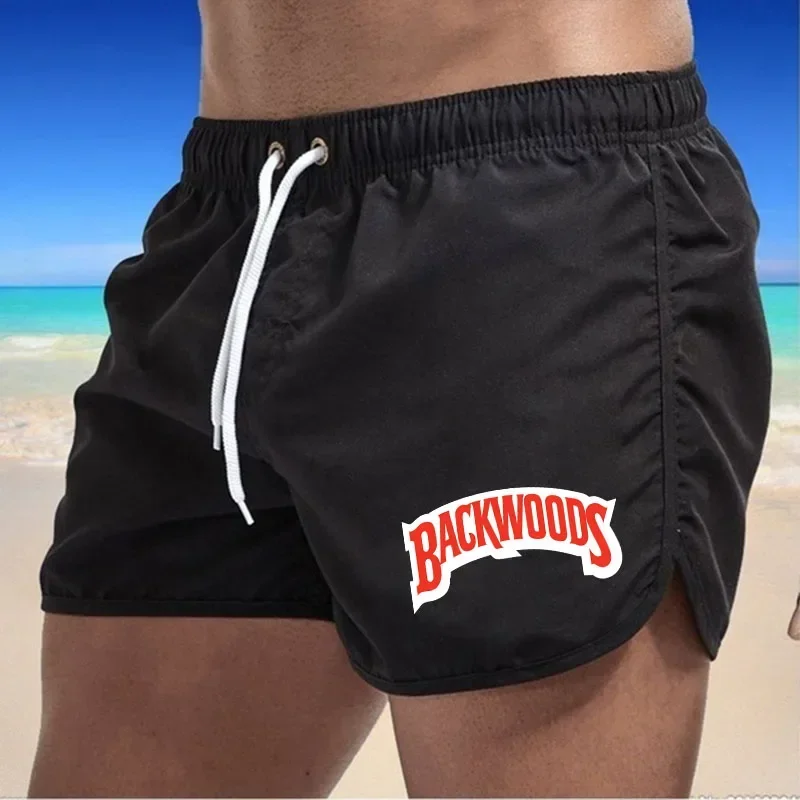 Herren-Badeshorts, neu, für den Sommer, schnell trocknend, atmungsaktiv, Strandshorts für Herren, elastische Taille, Kordelzug, Boardshorts für Urlaub, Surfen Image
