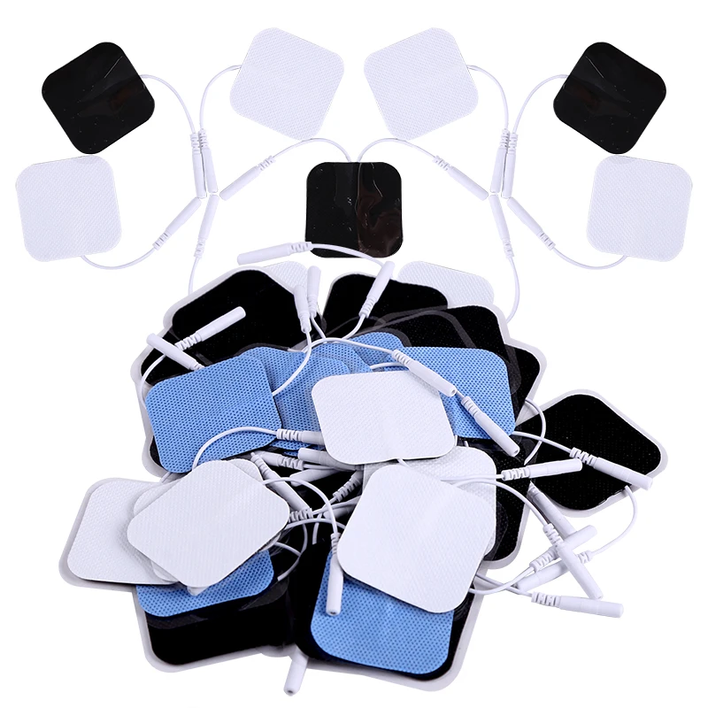 5x5cm Selbstklebende Vliesstoff-TENS-Elektrodenpads Ersatz-Patches für EMS Elektrisches Massagegerät Physiotherapie-Zubehör Image