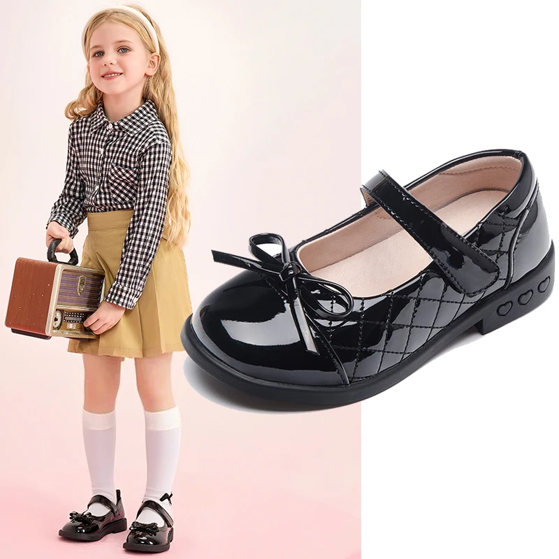 Komfortable Campus stilvolle Prinzessin Lederschuhe, für alle Jahreszeiten, leicht zu reinigen, für den täglichen Gebrauch, Leistung, Hochzeiten, Party, Schule. Image