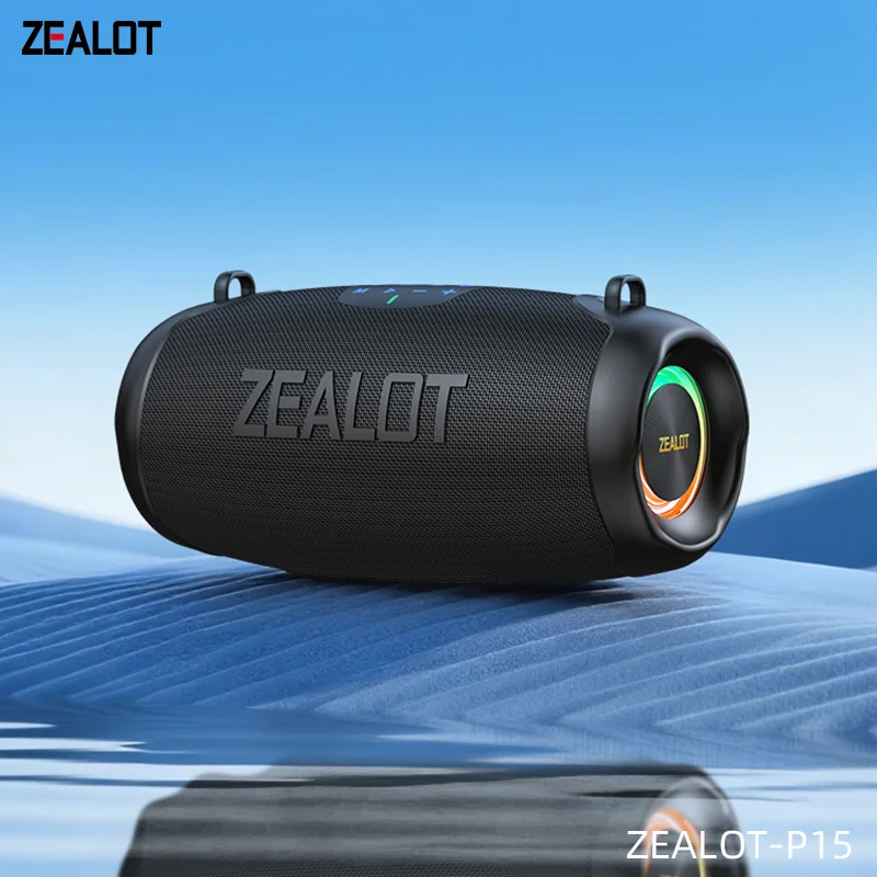 Zealot-P15 Bluetooth-Lautsprecher 50W Verstärkter Bass Tragbarer Outdoor-Lautsprecher 10 Stunden Akkulaufzeit IPX6 Wasserdichter Lautsprecher Bluetooth 5.4 Image