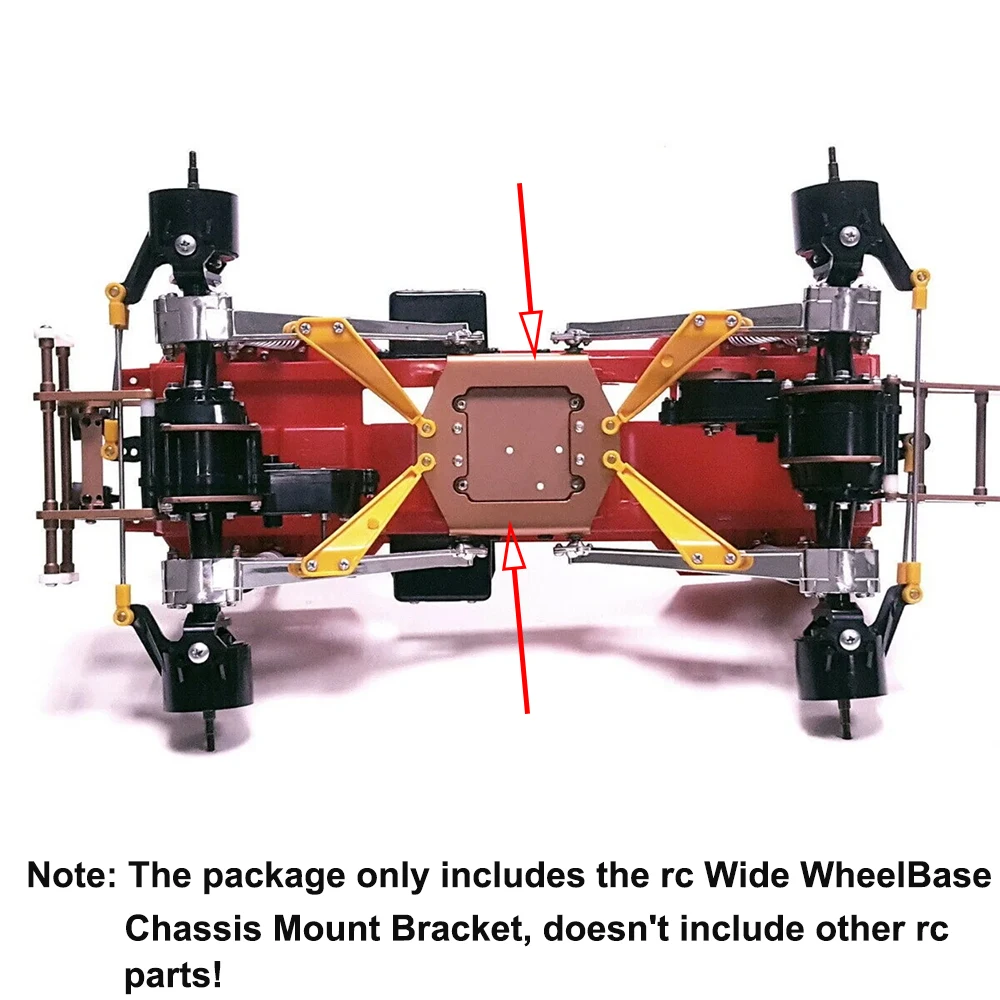 Breite Aluminium-Radbasis-Chassis-Montagehalterung, geeignet für Tamiya Clodbuster/Bullhead-Teile Image