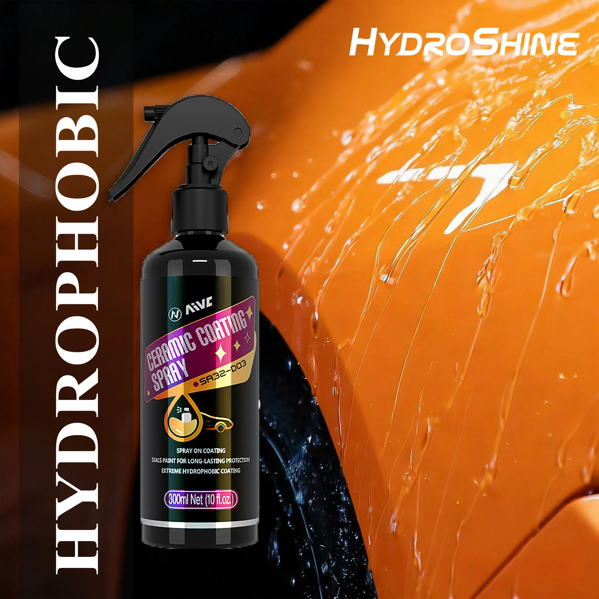 Keramikbeschichtungsspray, flüssige Beschichtung, Nano-Kristall, hydrophobe Schicht, Polierfarbe, Lackierung, Hochglanz, einfach aufzutragen, Zubehör