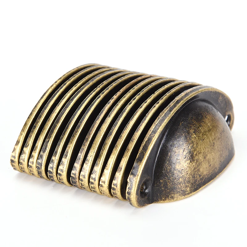 12PCS Antike Schrank Schrank Knopf Tasse Schublade Möbel Tür Shell Pull Griffe Tür Griff Knöpfe Hardware