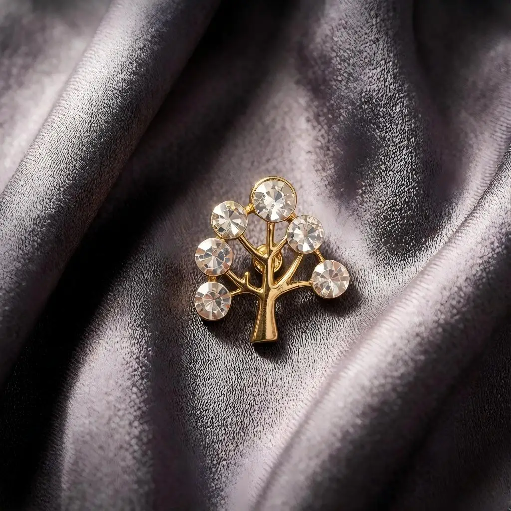 Goldene Kleine Baum-Brosche "Golden Little Tree" | Koreanische elegante und hochwertige Accessoires, vielseitige Kleidungsverzierungen, einzigartige Broschen, hochwertige Anti-Exposure-Gadgets für