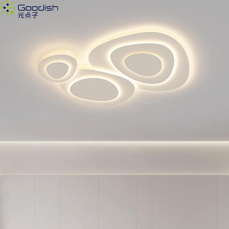 Minimalistische nordische LED-Deckenleuchten, runde moderne Lampen für Küche, Wohnzimmer, Esszimmer, Kinderzimmer, Kunst, Heimdekoration, Kronleuchter