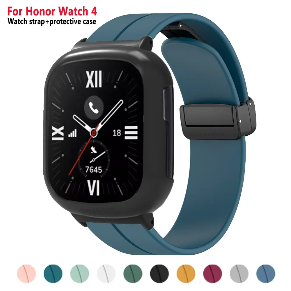 Cinturino magnetico in silicone per Honor Watch 4 cinturino di ricambio per cinturino + custodia per accessori per cinturini Huawei Honor Watch 4