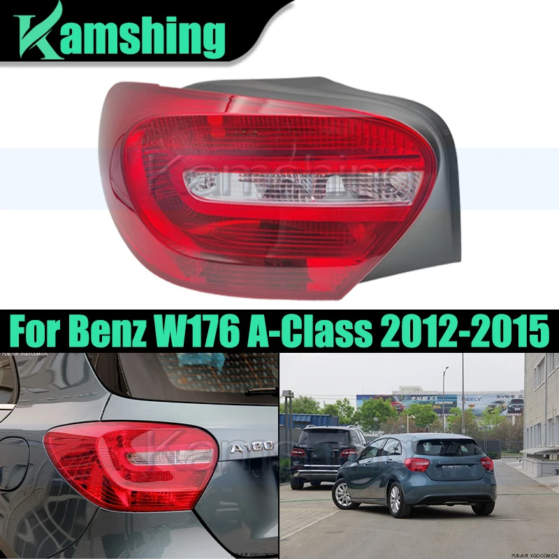 Fanale posteriore per auto per Benz W176 Classe A 2012-2015 Fanale posteriore Fanale posteriore Luce freno posteriore Lampada stop Luce di segnalazione alogena