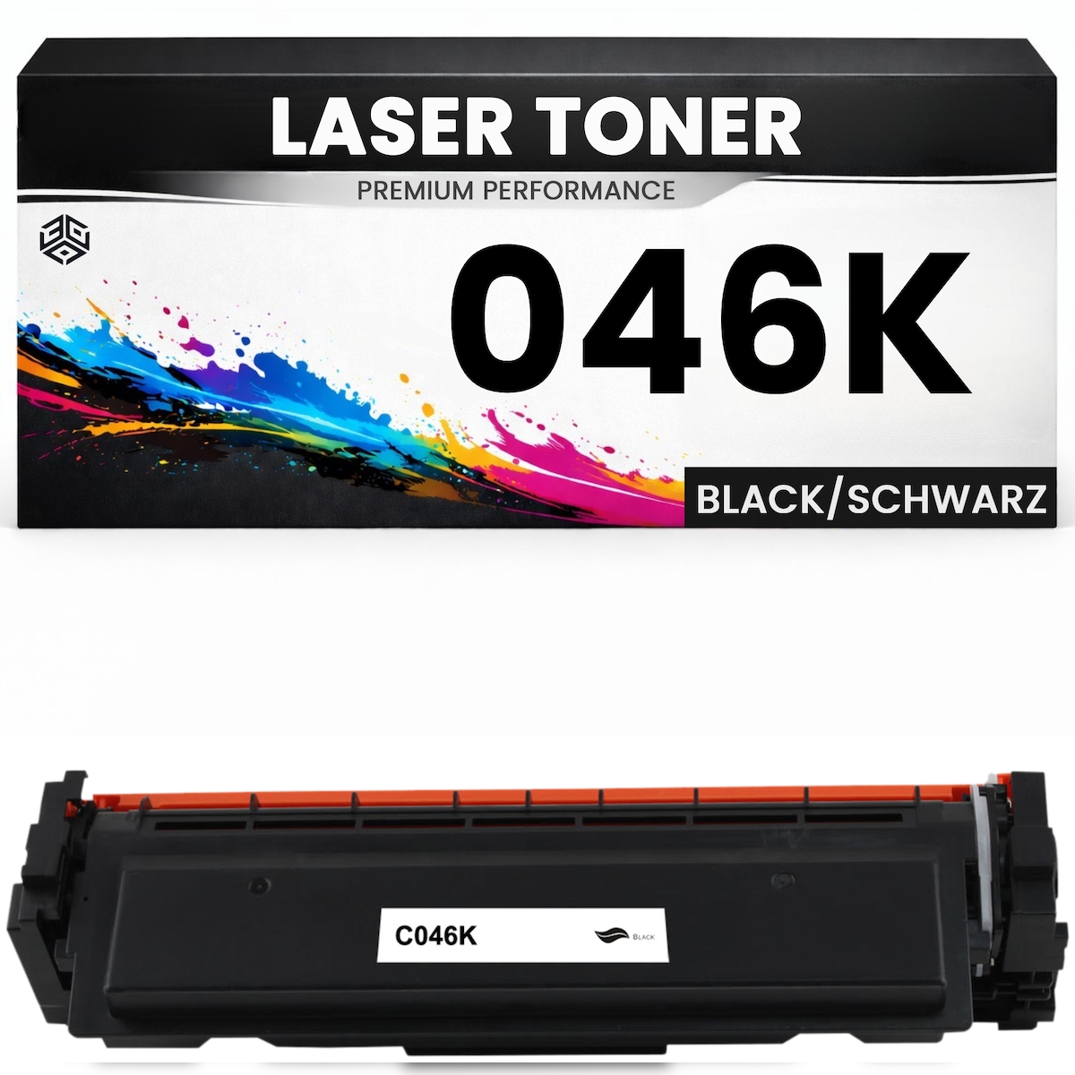 3DPlady Toner Cartridge 046K für Canon kompatibel Schwarz 046K wie Original für Canon i-SENSYS LBP653Cdw, LBP654CX, MF732Cdw, MF734Cdw, MF735Cx Image