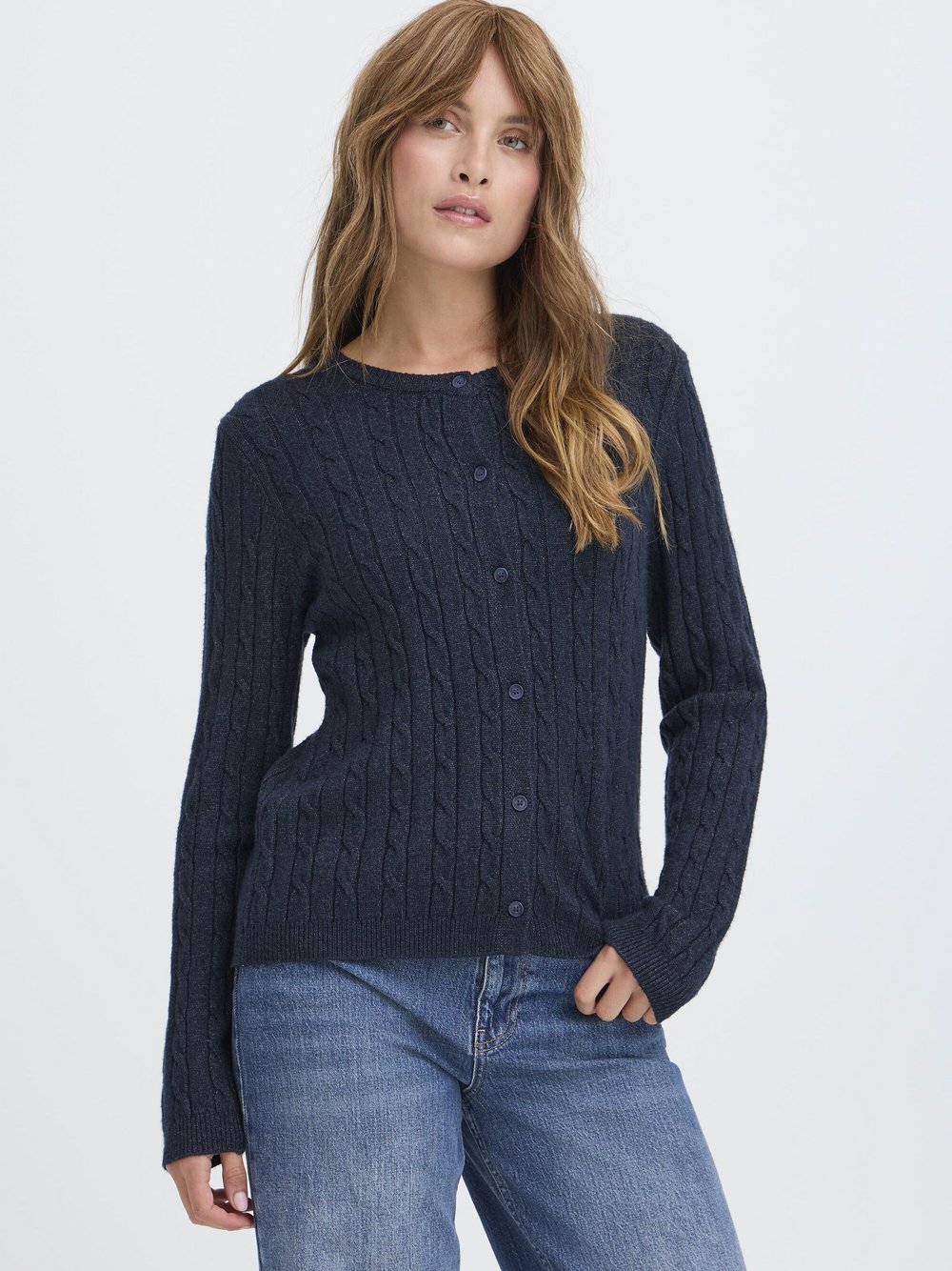 PULZ Jeans Strickjacke PZSTEFFI Damen blau, L Image