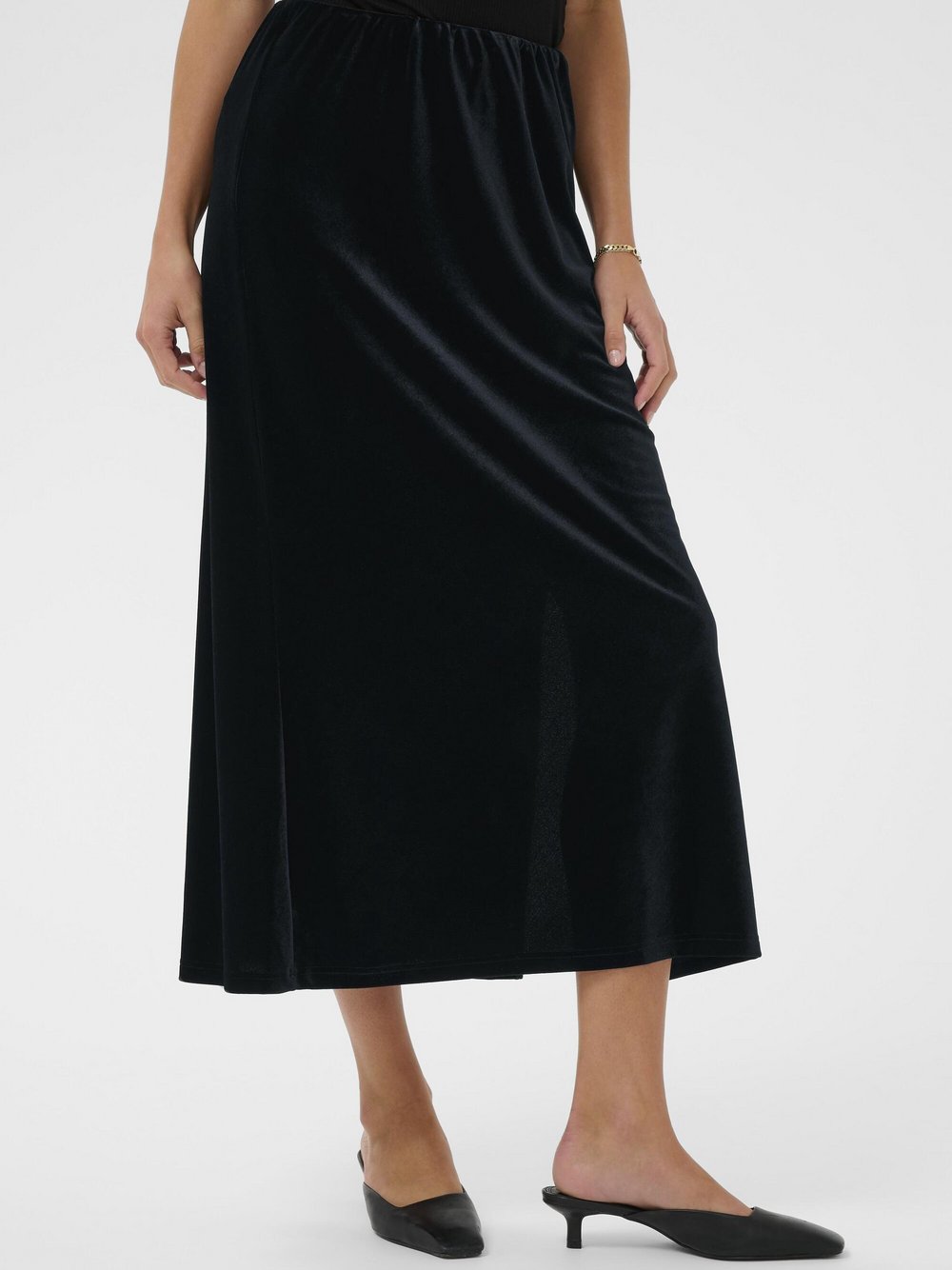 Kaffe Rock KAkelly Elastische Taille Damen schwarz, S