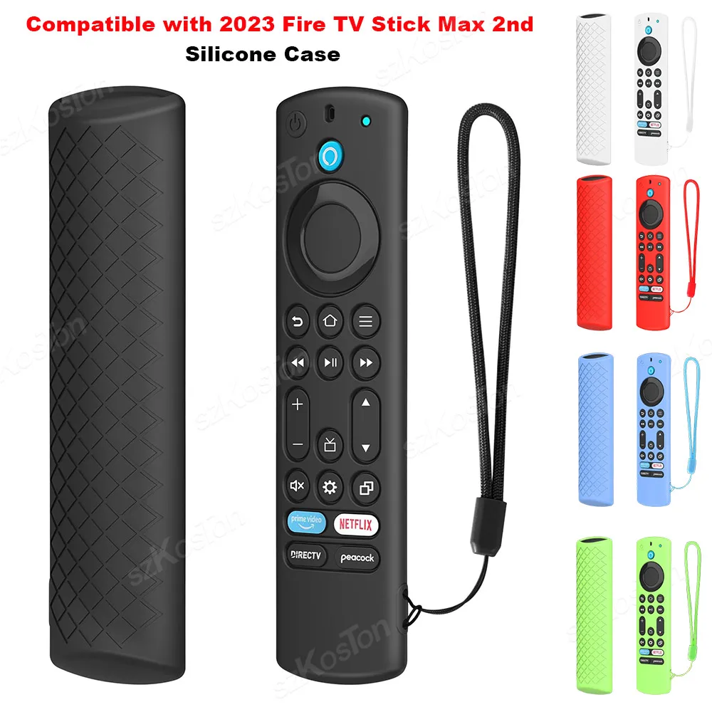 6.2 Inch Silicone Remote Case for 2023 Fire tv stick Max 2nd/Fir TV Omni Series/FireTV 4-Series Remote With Lanyard Shell