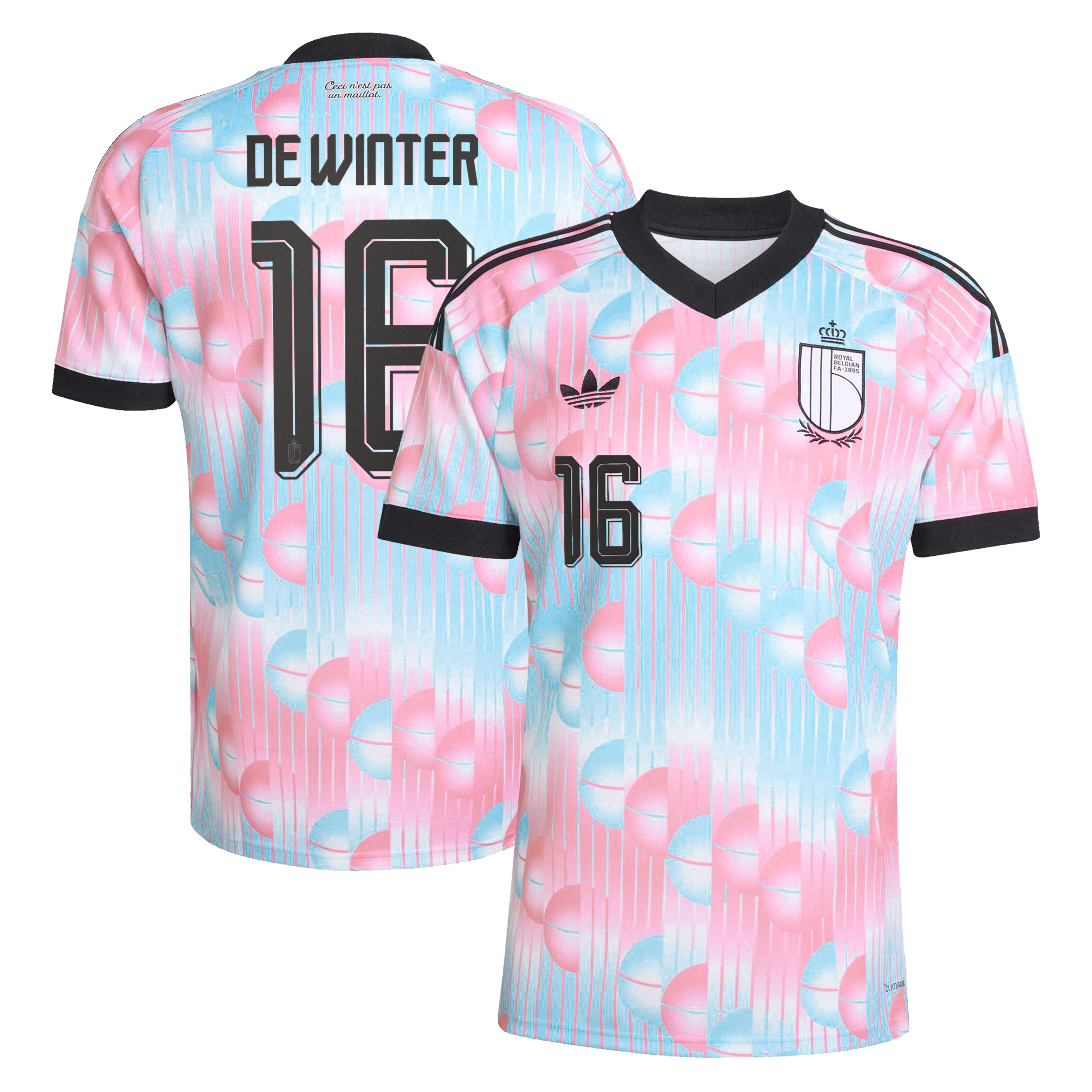 "Belgien 26 Auswärtstrikot adidas mit Aufdruck De Winter 16" Image