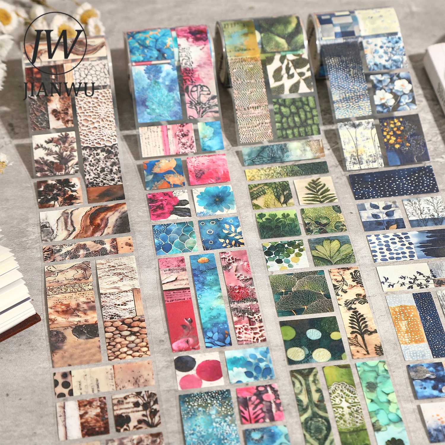 JIANWU Blumenähnliche Geheimwelt-Serie Vintage Pflanzen- und Blumenlandschafts-Material Collage-Klebeband Kreatives DIY Journal Schreibwaren Image
