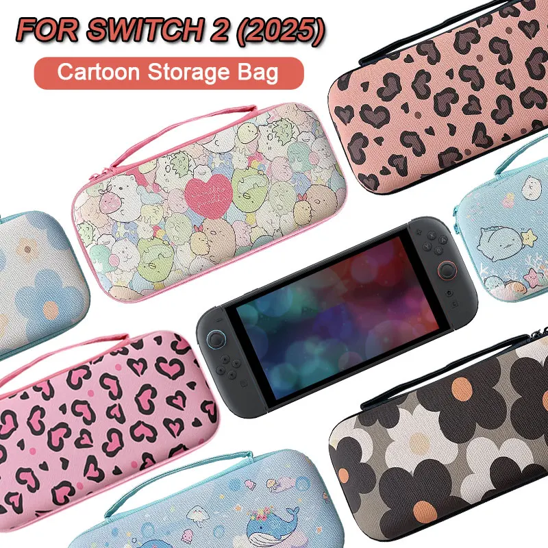 Niedliche Cartoon-Aufbewahrungstasche für Nintendo Switch 2, Spielkonsole, tragbare Reise-Tragetasche, Schutzhülle, Zubehör Image