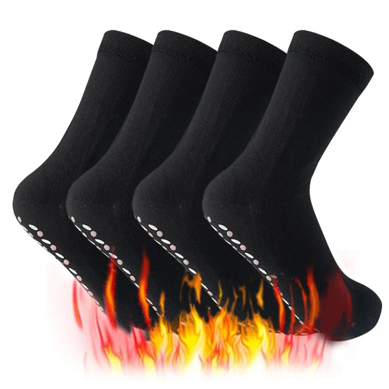 Beheizte Socken, selbsterhitzende Socken für Männer und Frauen, Massage-Frostschutz zum Angeln, Camping, Wandern, Skifahren und Fußwärmer Image