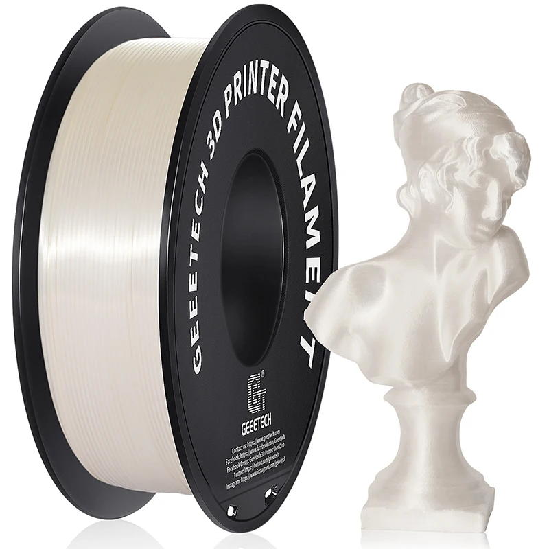 GEEETECH 3D-Seiden-PLA-Filament 1 kg 1,75 mm Spulendraht für 3D-Druckermaterial, Sicherheit, Vakuumverpackung, spezielle Farbe, blasenfrei Image