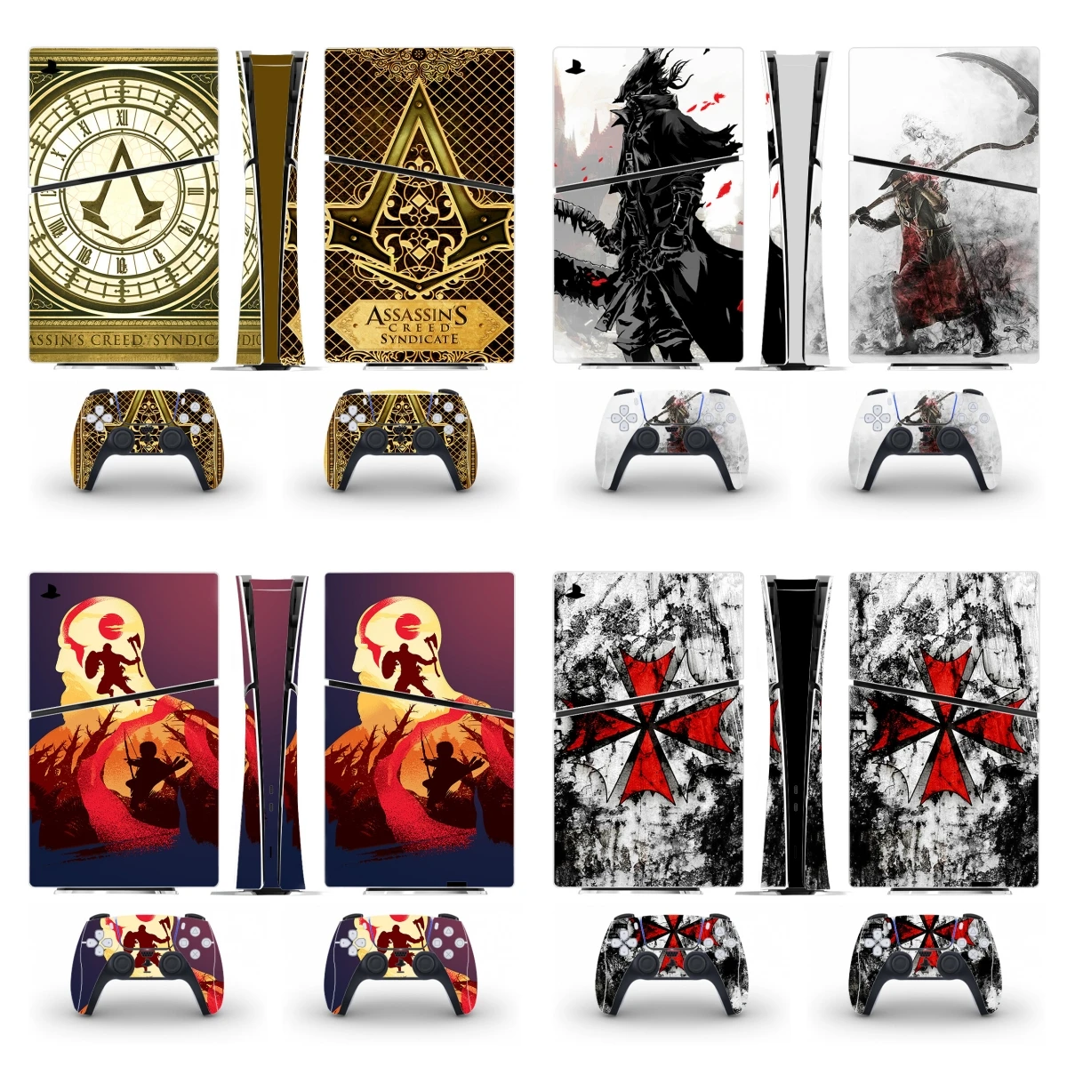 Neue Spielkonsole PS5 Slim Digital Skin-Aufkleber für Konsole & 2 Controller Vinyl-Schutzfolie PS5 Slim Digital Skins Image