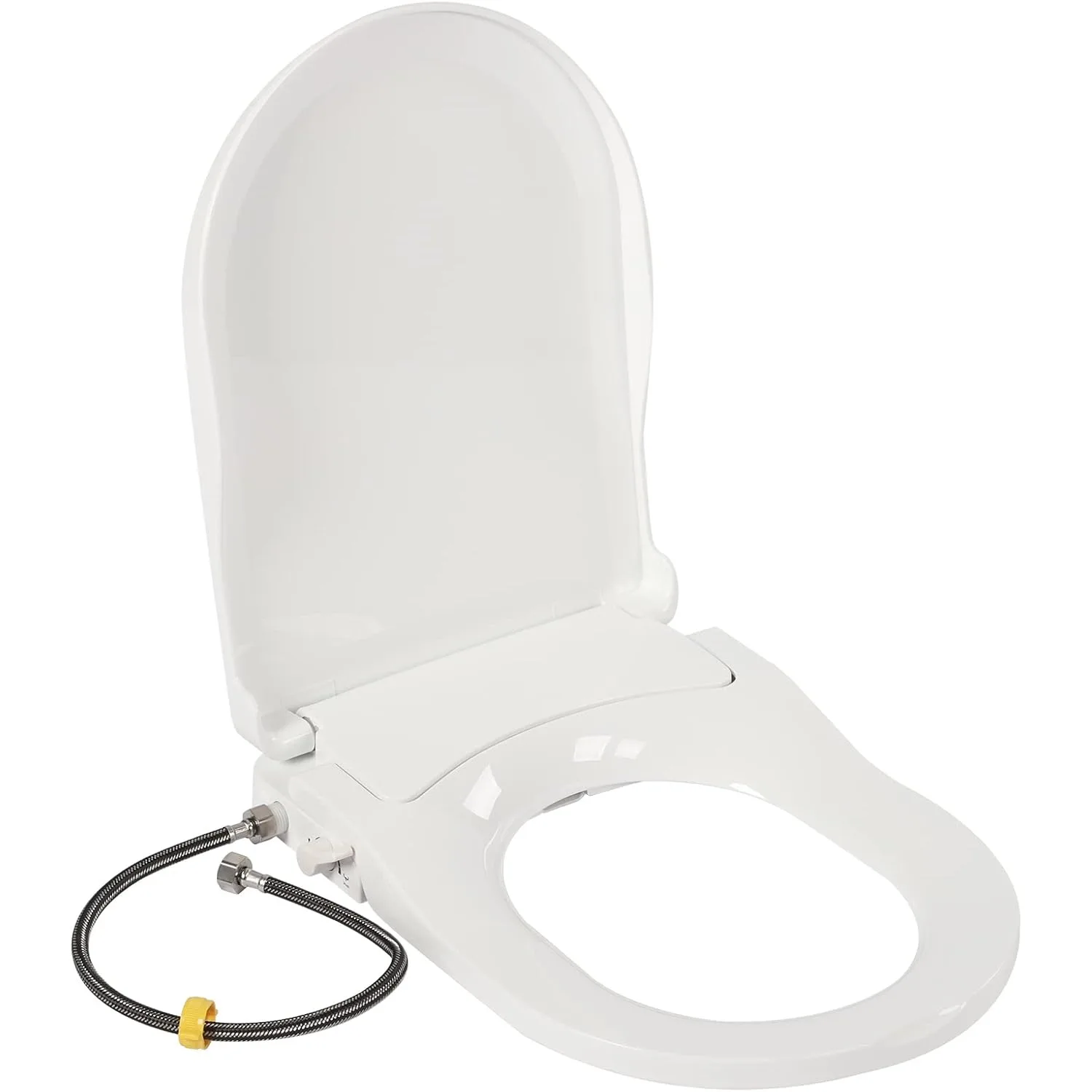 Toilettensitz D-Typ Bidet-Toilettensitz & integrierte Bidet-Duschtoilette G 1/2 Zoll Doppeldüsen abnehmbar weiß Image