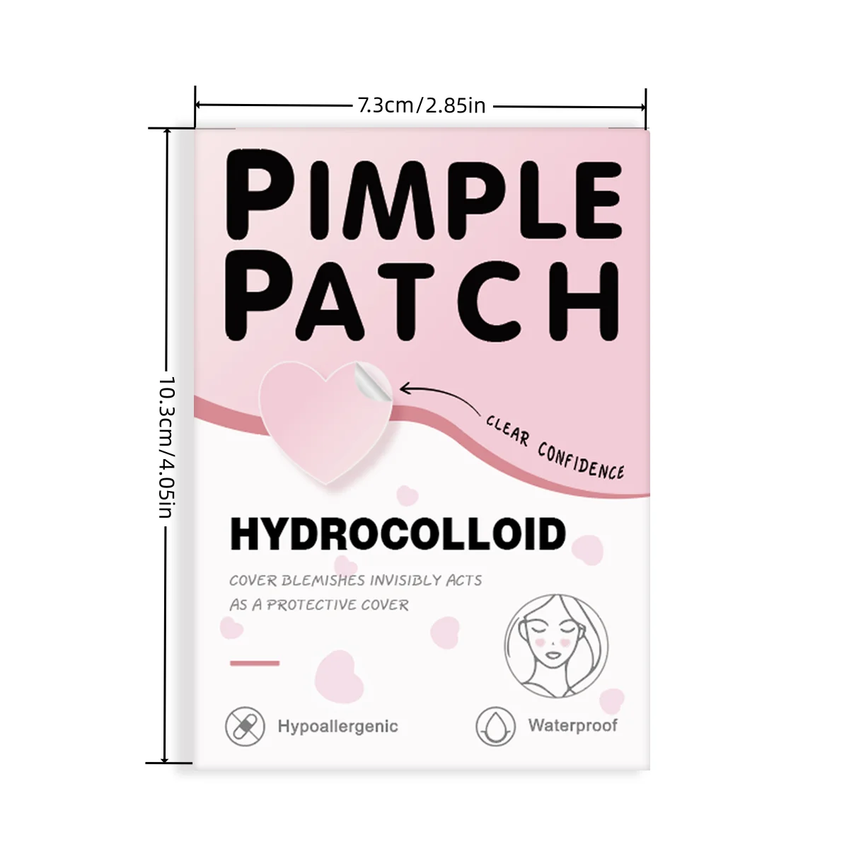 1080 Stück mehrfarbige herzförmige Aknenpflaster, Aknenpflaster für das Gesicht, Concealer-Aknepflaster und Pickelpflaster, ultradünn Image