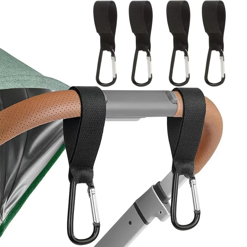 1-5 stücke baby kinderwagen haken clip aluminium legierung karabiner warenkorb veranstalter windel tasche einkaufen kinderwagen haken aufhänger kinderwagen zubehör Image