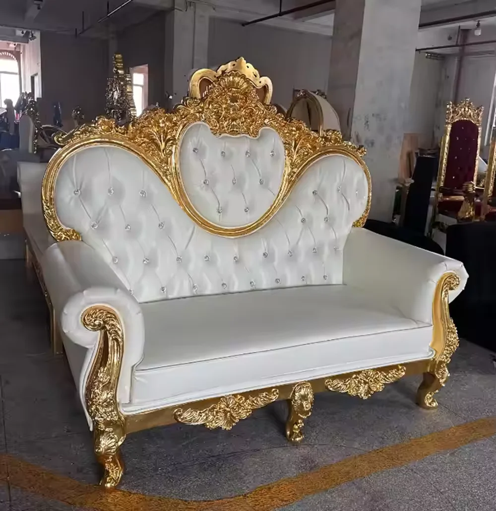 Hochwertige Royal Seaters Couple Sofa-Lederstühle für die Hochzeit