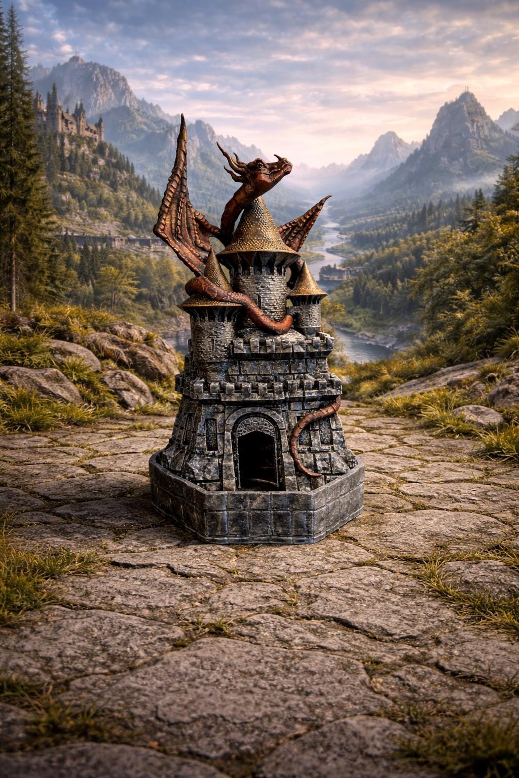 "Torre per dadi Drago \"Gamemaster\" Torre per dadi DnD Torre per dadi Castello Torre per dadi da tavolo Dungeons and Dragons Stampa 3D"