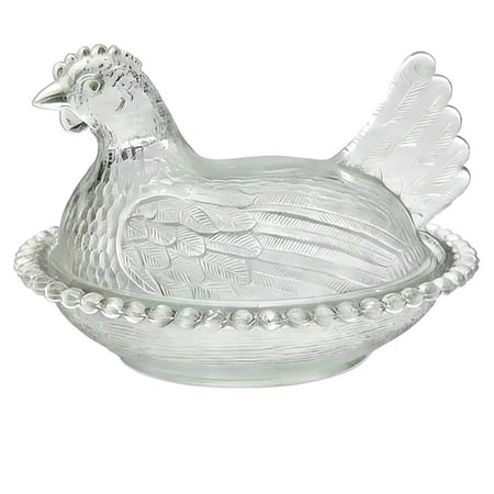 Artistic Hen on Nest Covered Bowl for Dessert Snacks Farmhouse Home Decor Accents